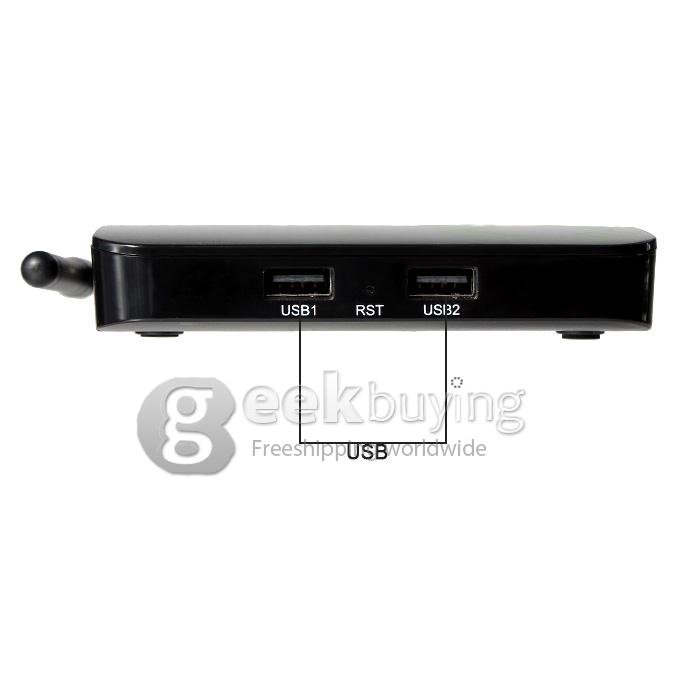 CS818II Amlogic 8726-MX Dual Core 1.5GHz Android 4.2 Mini TV Box HDMI HDD Player 1G/8G WIFI FHD 1080P DVB-T DVB-T2 DLNA Miracast - Black