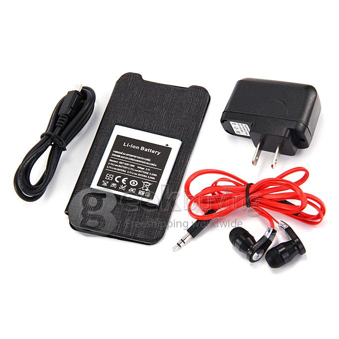 H-mobile F1 MTK6572 Dual Core 1.0GHz Smartphone 3.5Inch 2.0MP Android 4.2 OS Bluetooth WIFI with Leather Sheath - Black