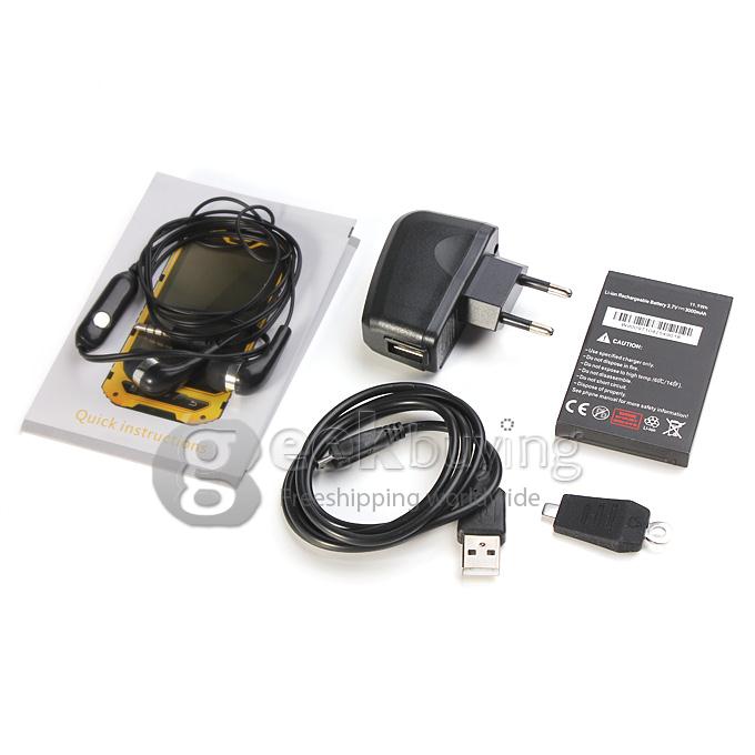 A8 MTK6572W Dual Core 1.2Gzh Smartphone 4.0 Inch Andriod 4.2.2 OS Waterproof Phone 5.0MP IP68 3G/GPS - Green