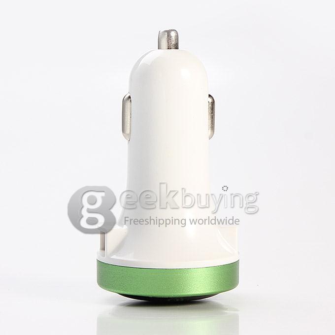 ES-05 Universal Dual USB 2 Port 3.1A Car Charger Adapter for iPhone 6 Plus Samsung Galaxy Cellphone Tablet GPS - Green