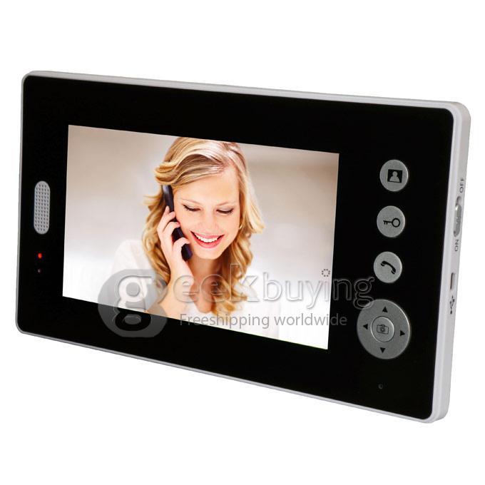 712GA 7 Inch TFT 2.4GHz Digital Wireless Video Door Phone 16 Chord Melodies Hands-free Talk Wireless Unlock