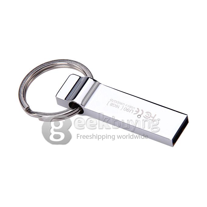 Eaget U90 USB 3.0 16GB Super Speed USB Flash Drive U Disk USB Memory Stick USB Pen Drive with Keychain - Silver