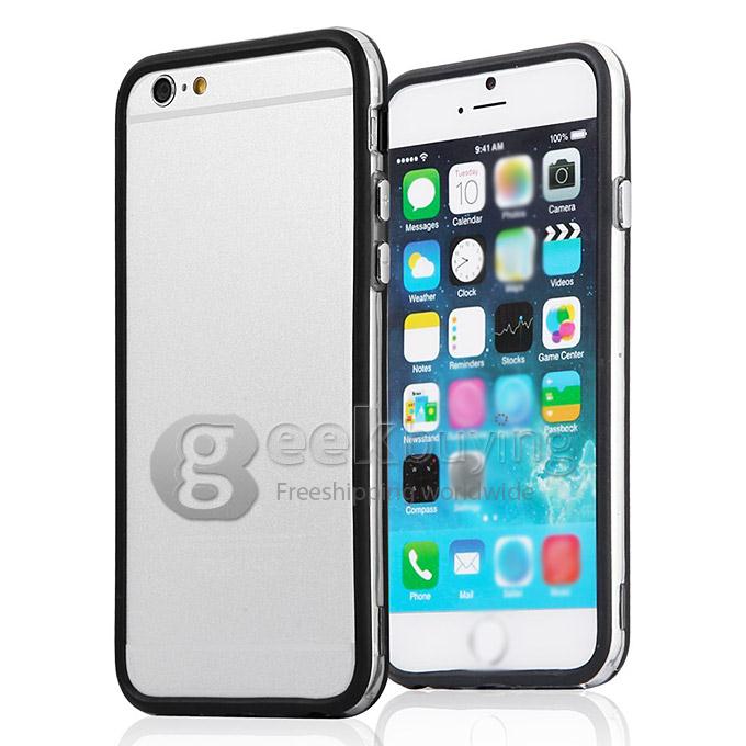 Protective Premium Bumper Frame Skin Case Cover with Plastic Side Buttons For 5.5