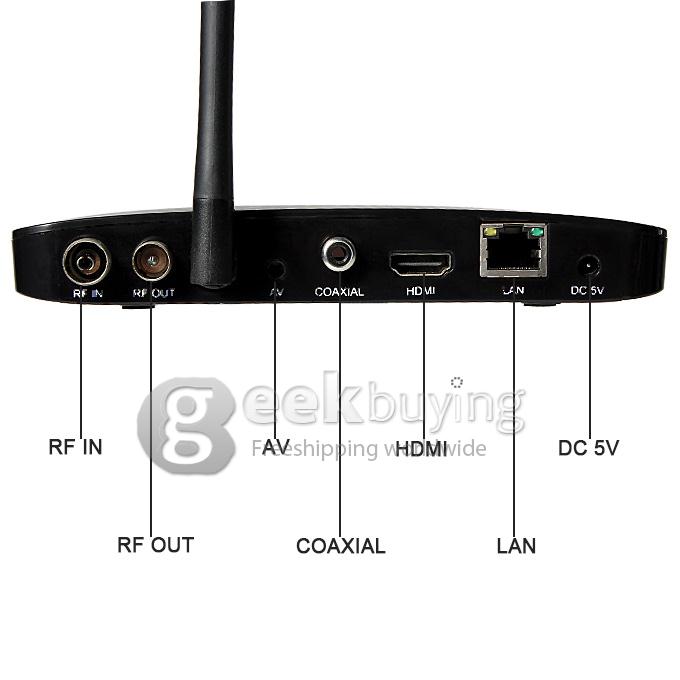 CS818II Amlogic 8726-MX Dual Core 1.5GHz Android 4.2 Mini TV Box HDMI HDD Player 1G/8G WIFI FHD 1080P DVB-T DVB-T2 DLNA Miracast - Black