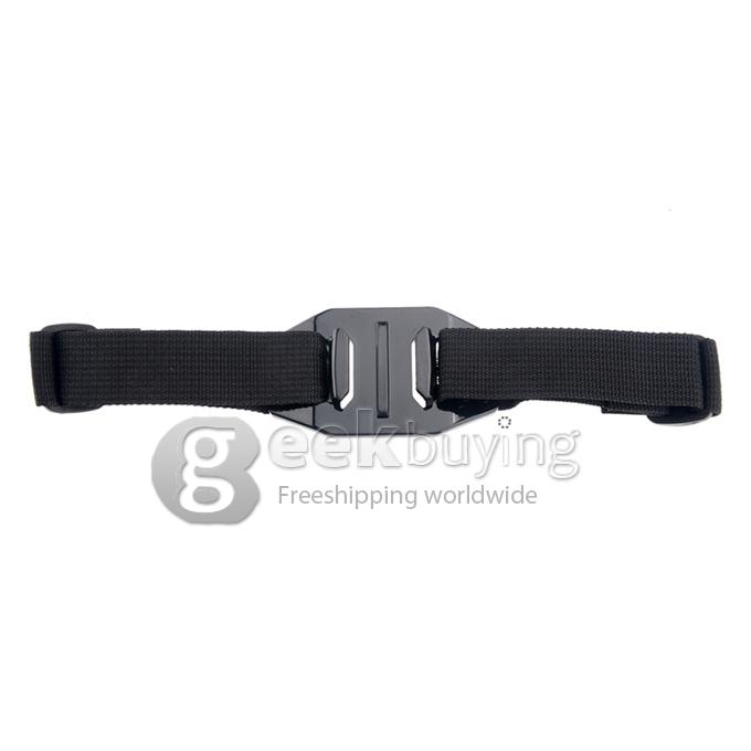 Helmet Strap Mount High Quality PC and Nylon Vented for GoPro Hero 4 / 3 / 2 / 1 / SJ4000 - Black
