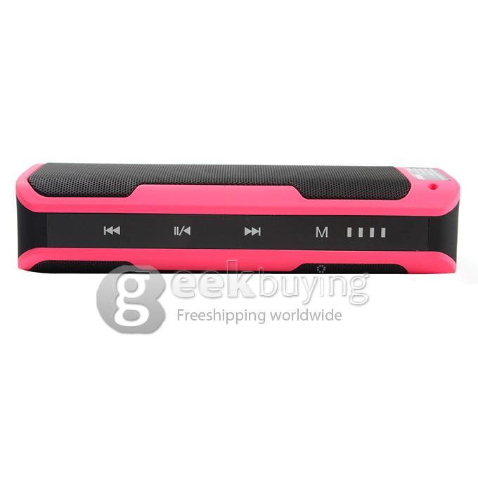J6 Portable Wireless Bluetooth Speaker with Phone Handsfree Computer Small Speakers Car Bluetooth - Rose Red