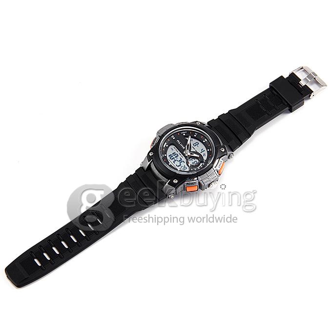ALIKE AK1396 Unisex LED Digital Quartz Plastic Strap 50 Meters Waterproof Sport Utility Wrist Watch - Orange