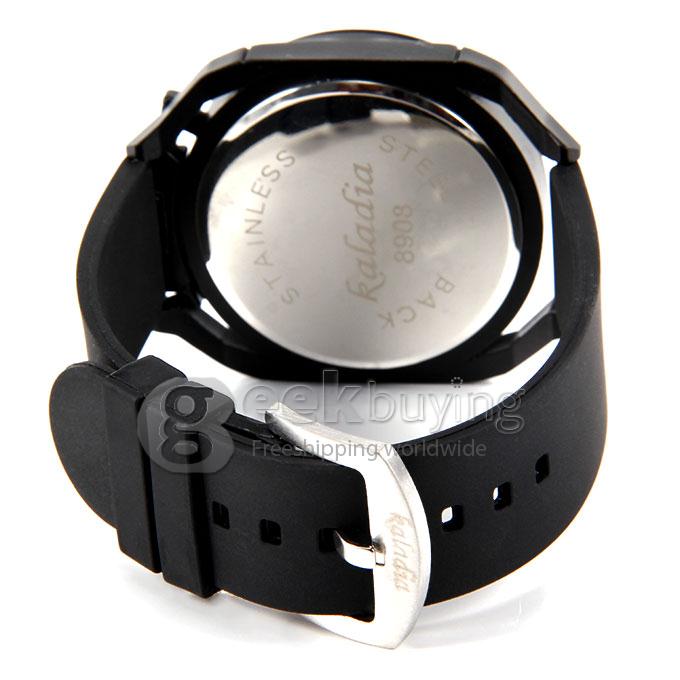 Kaladia 8908 Fashion PU Strap Analog Quartz Sport Wrist Watch for Man - Blue