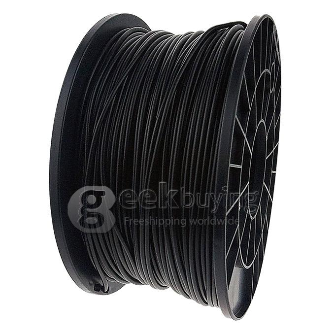 Heacent P003 3D Printer Material PLA Filaments Consumables Plastic Cable 3MM 1KG - Black