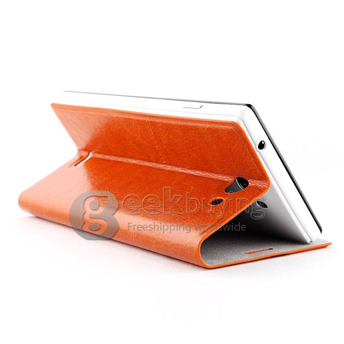 Flip PU Leather Cover Case for iocean X7S-T/X7 HD - Orange