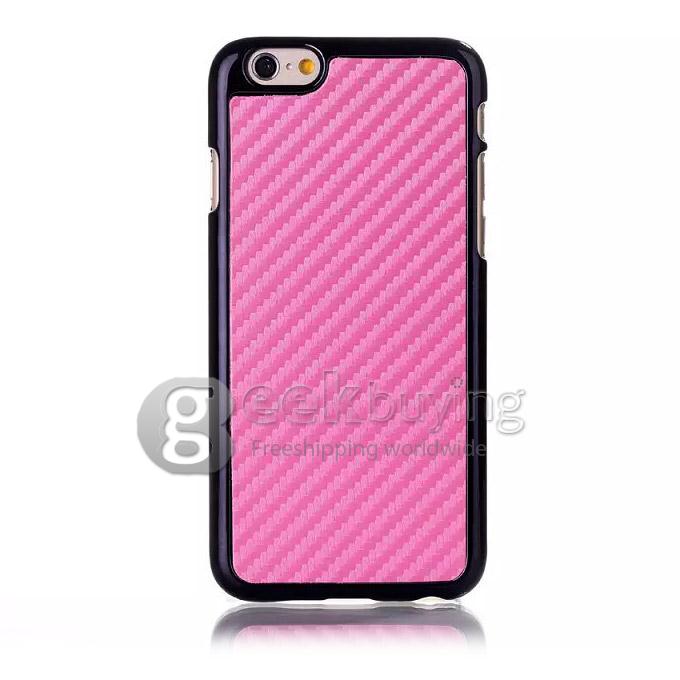 Brand New Carbon Fibre Unique Design Hard Cover Case for iPhone 6 - Pink