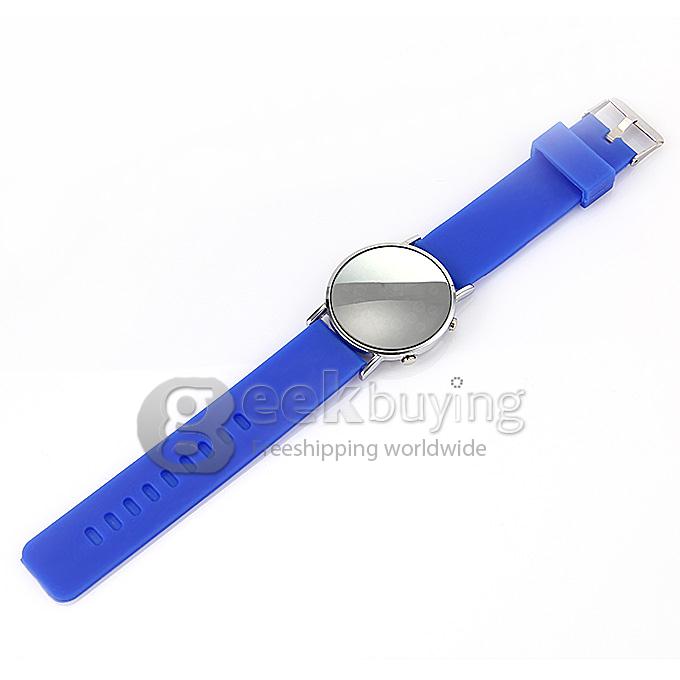 Fashion Unisex Colorful Silicone Strap LED Digital Wrist Watch - Blue