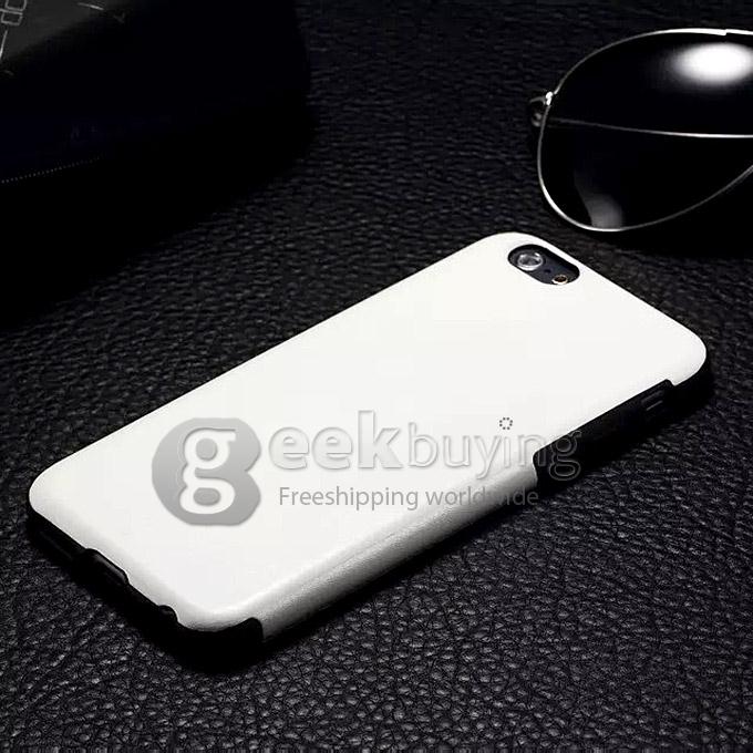 New Luxury TPU Leather Back Case Cover For iPhone 6 - White