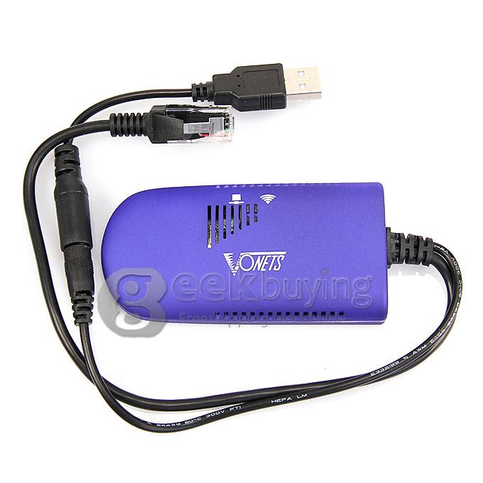 VAP11G USB Wi-Fi Dongle Bridge 2.4GHz IEEE802.11b/g 200Mbps with 10/100M Ethernet Connector- Blue