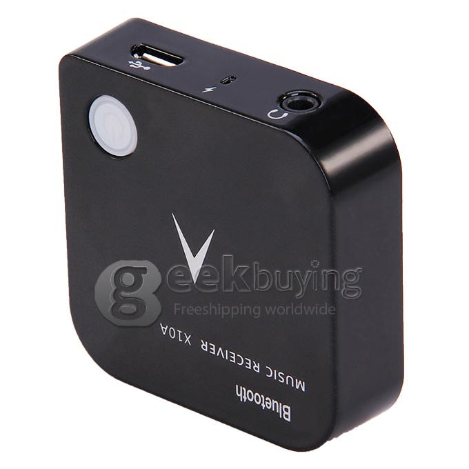 Hifi Wireless Bluetooth V3.0 Music 3.5mm Stereo Audio Speaker Receiver Adapter for Android iOS Windows - Black