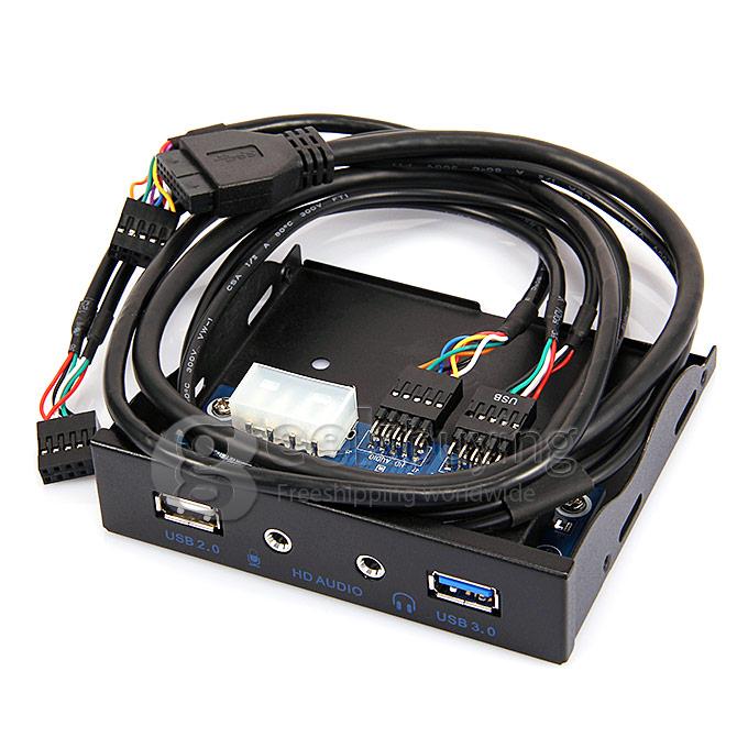 Front Panle USB 3.0 Female+USB 2.0 Female+HD-Audio Expanding your PC - Black