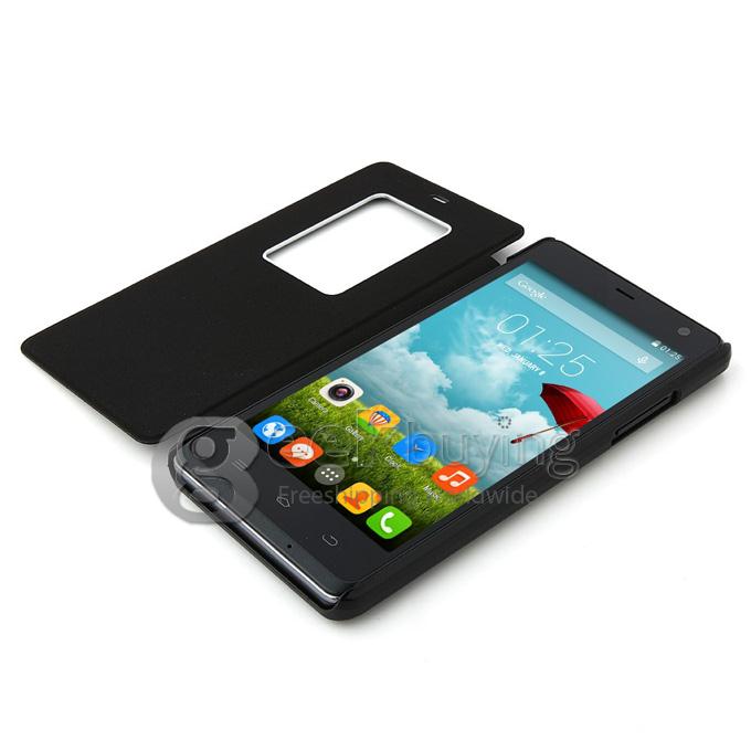 New View Style Protective PU Leather Hard Case Cover Shell for ThL 5000 - Black
