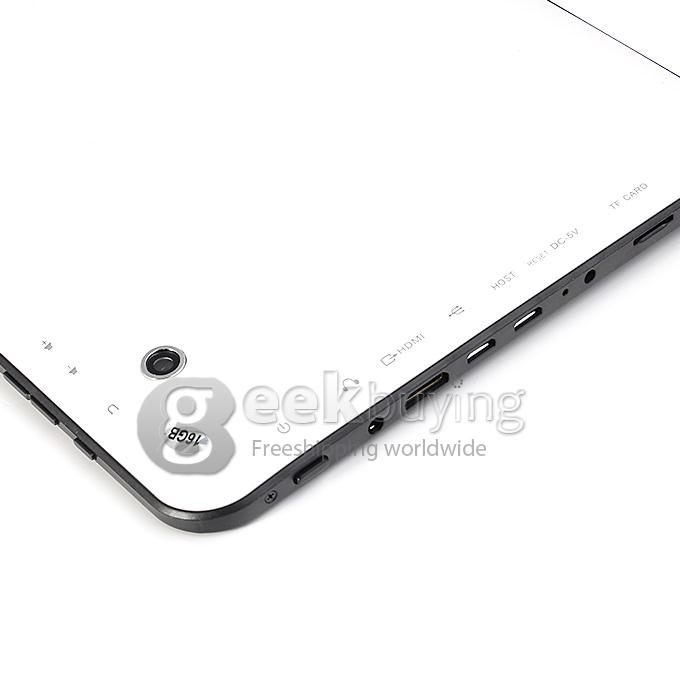 PL770 Allwinner A31S Quad-Core 10 Inch Tablet PC Android 4.4 OS 1GB/16GB BT Dual Cameras HDMI - White+Black