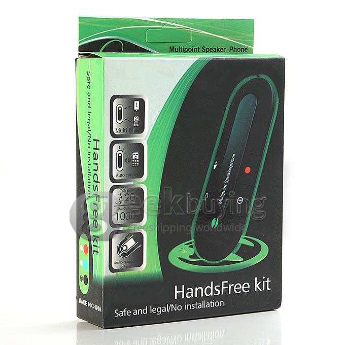 Universal Bluetooth V3.0 Wireless Handsfree Speaker Phone Speaker with Car Charger Kit - Black