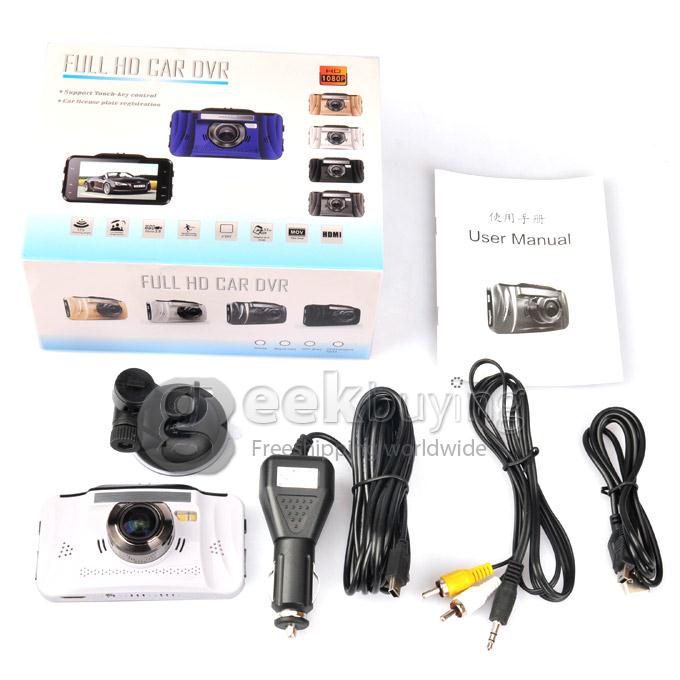 GT200 Novatek 96650 5.0 Mega Pixel Car DVR 170 Wide Angle CMOS Sensor 3.0inch TFT LCD Camcorder HD 1080P - Black