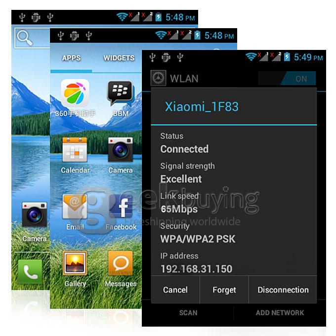 H-mobile F1 MTK6572 Dual Core 1.0GHz Smartphone 3.5Inch 2.0MP Android 4.2 OS Bluetooth WIFI with Leather Sheath - White
