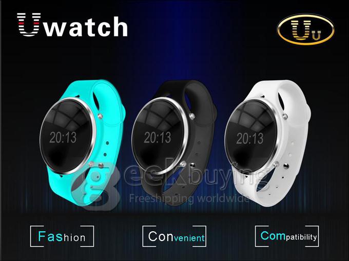 Uwatch Uu Waterproof Smart Bluetooth Watch Pedometer Multimedia Anti-lost Remote Capture for Voice Calls - White