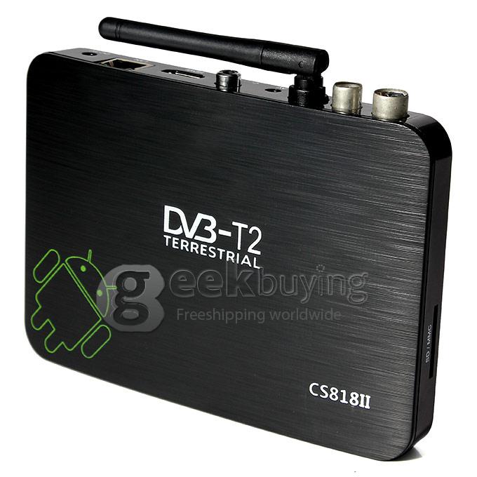 CS818II Amlogic 8726-MX Dual Core 1.5GHz Android 4.2 Mini TV Box HDMI HDD Player 1G/8G WIFI FHD 1080P DVB-T DVB-T2 DLNA Miracast - Black
