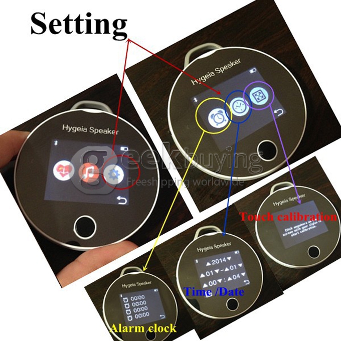 Hygeia Speaker Portable Touch Screen Smart Bluetooth Speaker with Heart Rate Health Detection