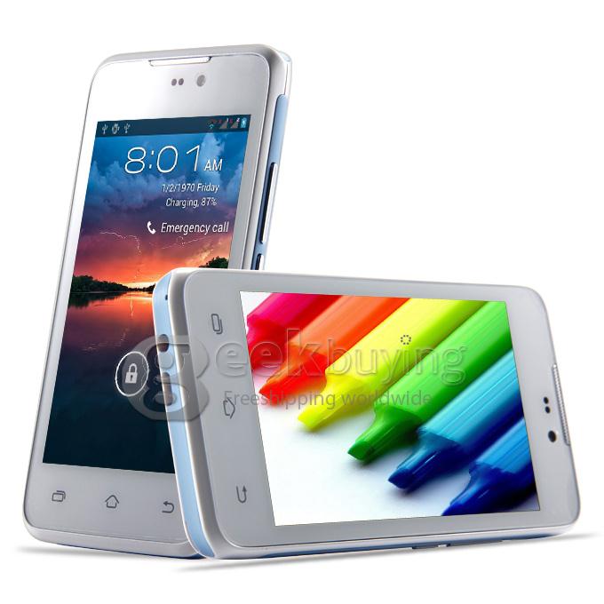 H-mobile F2 MTK6572 Dual Core 1.0GHz 4.0 Inch Smartphone 2.0MP Android 4.2 OS Bluetooth WIFI - White