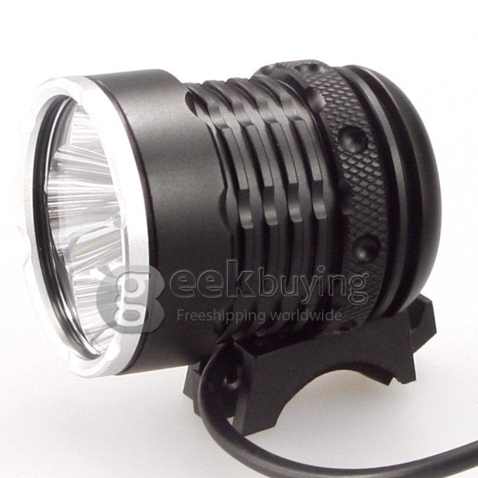 Dark Knight K4P Cree 4×T6 4800LM Bicycle Lighting & Head Lighting & Sport LED Flashlight with Battery Pack - Black + Silver