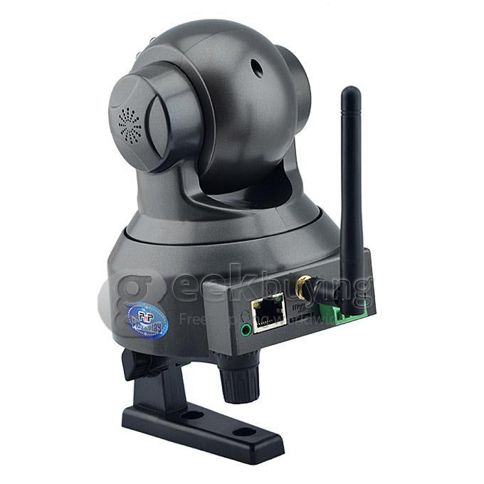 VESKYS S-T36 0.3MP P2P Surveillance IP Network Camera with Wi-Fi / TF Card Solt / 10-IR LED - Black