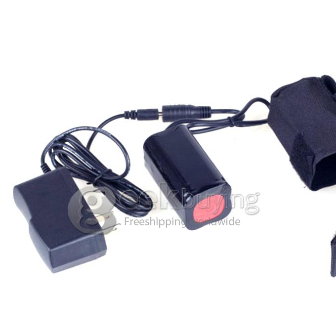 Dark Knight K4P Cree 4×T6 4800LM Bicycle Lighting & Head Lighting & Sport LED Flashlight with Battery Pack - Black + Silver