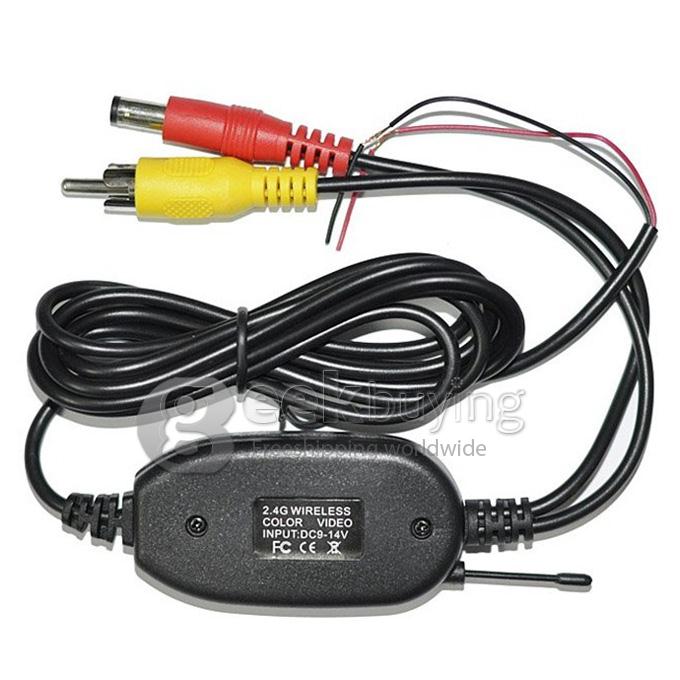 ES-7002 2.4GHz Wireless RCA Video Transmitter & Receiver Kit for Car Rearview Reversing Camera Monitor DVD