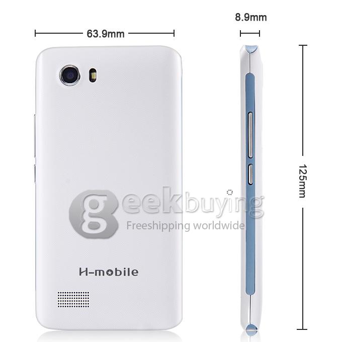 H-mobile F2 MTK6572 Dual Core 1.0GHz 4.0 Inch Smartphone 2.0MP Android 4.2 OS Bluetooth WIFI - White