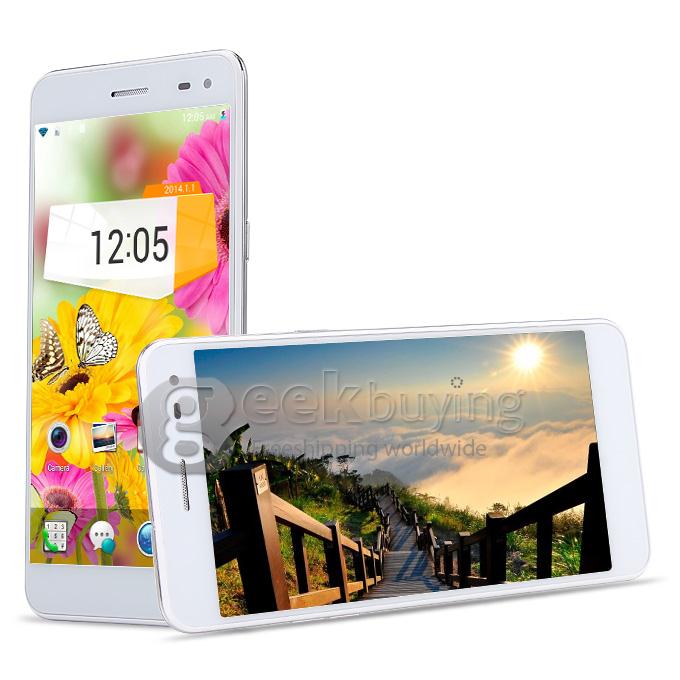 MPIE T6S HD MTK6582 Quad Core 1.3GHz 5.5 inch Smartphone 2GB+4GB Air Gesture Fingerprint Unlocking GPS OTG NFC - White