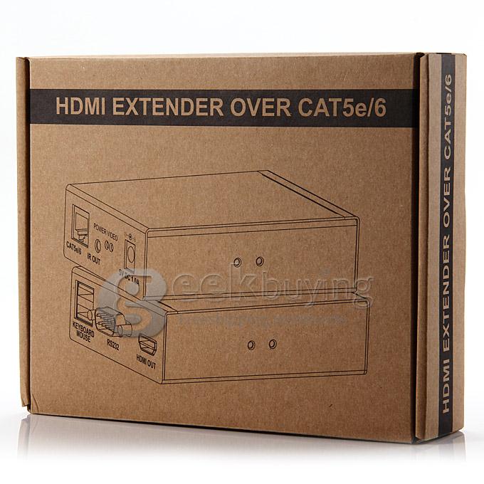 Full HD 1080P HDMI Extender Over Single CAT5e/6 50m UTP Cables with Dual IR Control