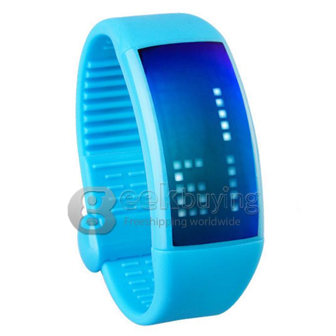 Personalized Accurate Signature USB 3D Acceleration Sensor Pedometer Smart Watch 8G Capacity - Blue