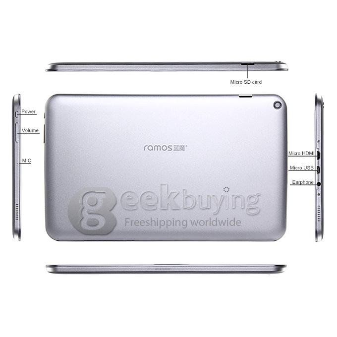 Ramos K9 ATM7039 Quad Core 8.9 Inch Tablet PC Android 4.2 OS 2GB/16GB 1920x1200 HDMI T-FLASH(Support 16G MAX) - Silver