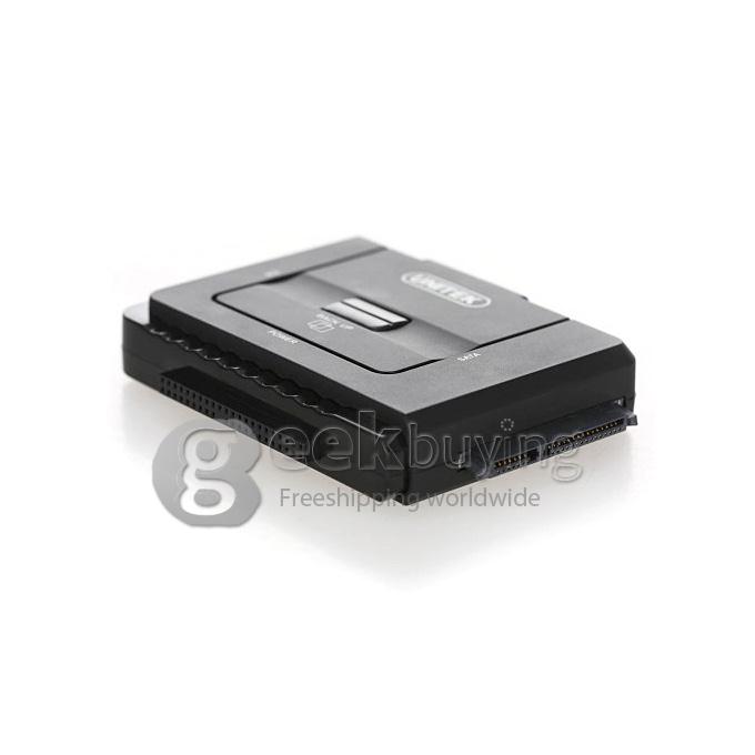 UNITEK Y-3321 Super Speed USB3.0 to IDE + SATA Hard Disk Drive HDD Docking Converter Adapter (US plug) - Black