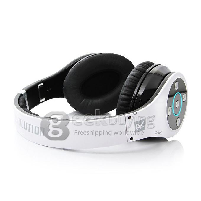 Bluedio R+ NFC Bluetooth 4.0 Wireless Headset 8-channel 8 HIFI Audio Speaker Units Headphone for Phone Tablet - White