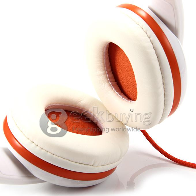 OVLENG A1 3.5mm Super Bass Stereo Headphone Headset with Mic for Phone Tablet PC iPod iPhone iPad - Orange