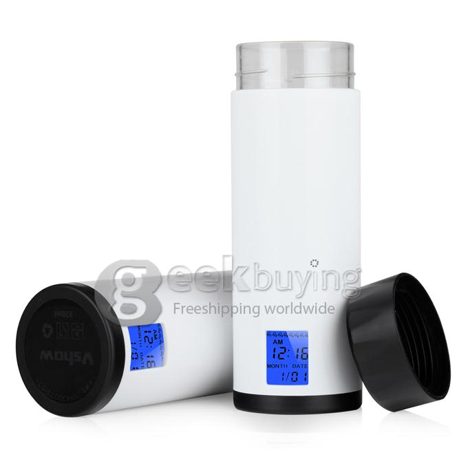 Vshow 8time 320ml Smart Water Cup Timed Reminder Intelligent Cup with LCD Screen - White