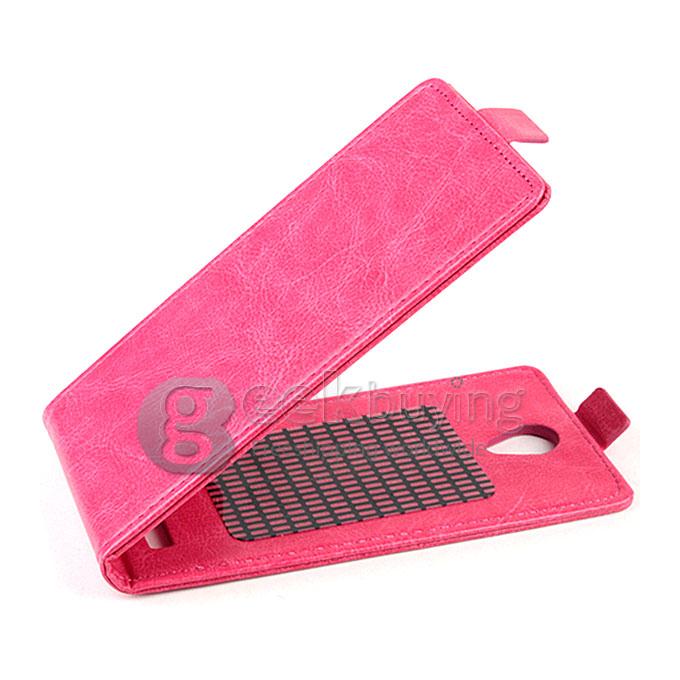 Protective PU Leather Hard Case Up & Down Filp Cover Shell for THL L969 - Rose