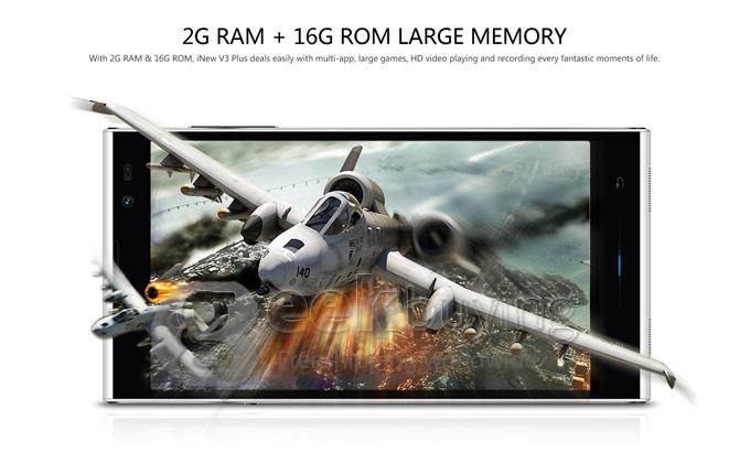 iNew V3 Plus 5.0 inch MTK6592 Octa Core 1.4GHz Smartphone Android 4.4 OS 2GB+16GB 13.0MP+5.0MP GPS OTG 3G - Black