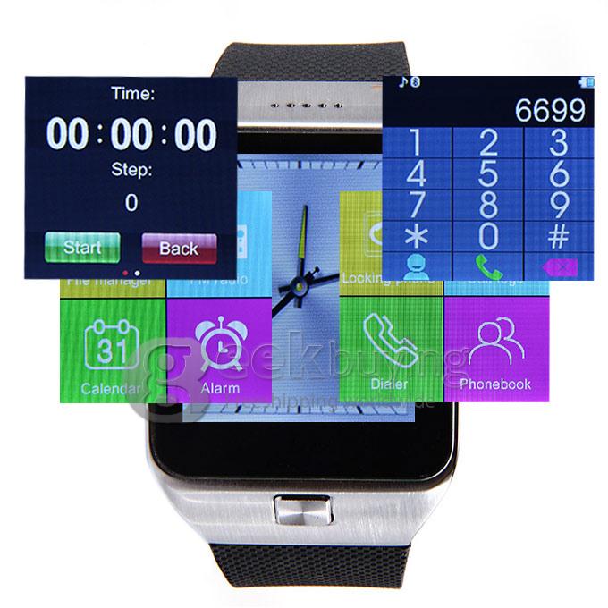ZGPAX S28 1.54 Inch 240*240 Pixel Screen Watch Phone Single SIM Card Quad Band Smart Bluetooh Sync FM - Silver