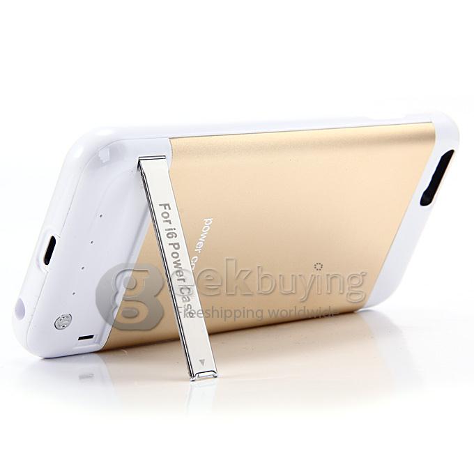 3800mAh External Battery Backup Charging Cover Power Case for iPhone 6 4.7 inch - White