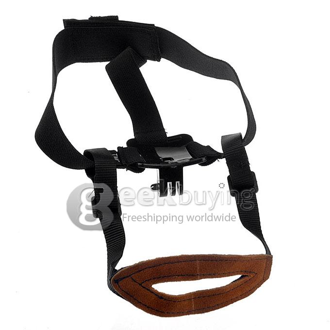 High Quality Head Belt Bike Headset Mount for GoPro HD Hero 2 / 3 / 4 / Tronsport SJ Series - Black