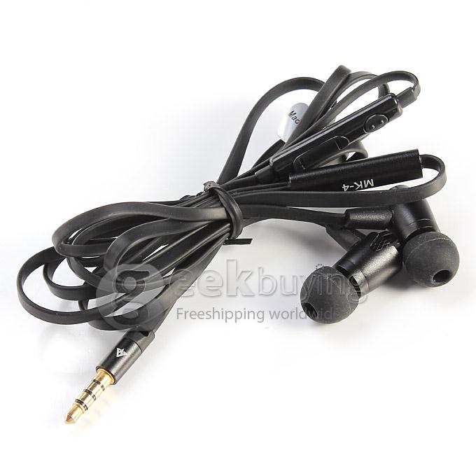 VYKON MK-4 3.5mm In-ear Earphone Headphone with Microphone for Samsung Galaxy Note4 S5 i9500 iPhone - Black