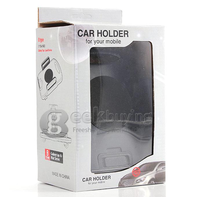 New Car Bracket Suction Mount Holder Backrest Windshield Mountain for iPad Air Mini Sumsang Tablet PC - Black