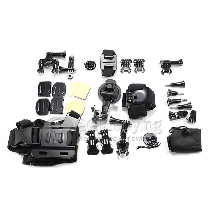 33 in 1 Accessories Kit for Xiaoyi MGCOOL SJCAM GoPro HERO3+ GoPro HERO3 GoPro HERO2 and GoPro HERO Cameras